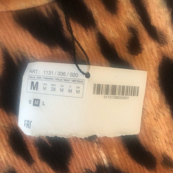 NWT Zara cheetah print blouse with bubble sleeves - Picture 5 of 8